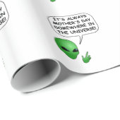 Alien Moederdag Cadeaupapier (Rol Hoek)