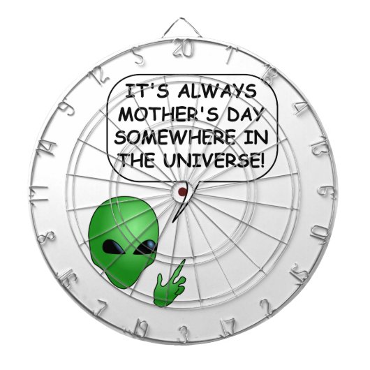 Alien Moederdag Dartbord (Voorkant)