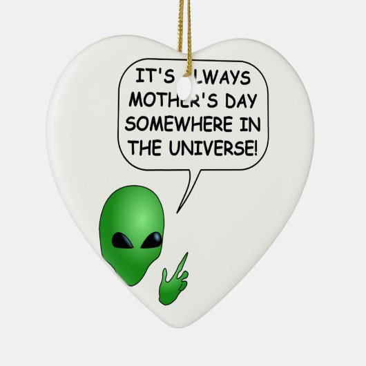 Alien Moederdag Keramisch Ornament (Rechts)