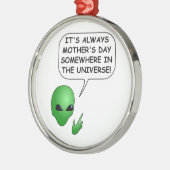 Alien Moederdag Metalen Ornament (Links)