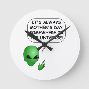 Alien Moederdag Ronde Klok