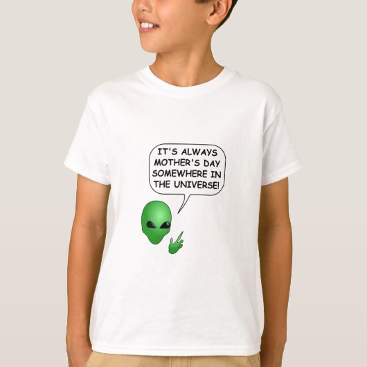 Alien Moederdag T-shirt (Voorkant)