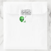 Alien Moederdag Vierkante Sticker (Tas)