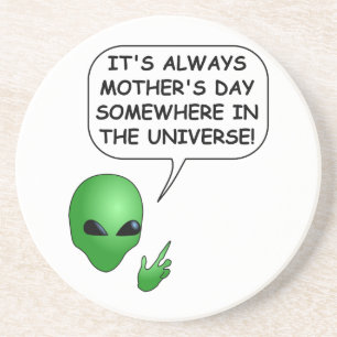 Alien Moederdag Zandsteen Onderzetter