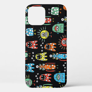 Alien Monsters: Schattigee naadloze Vintage iPhone 12 Hoesje