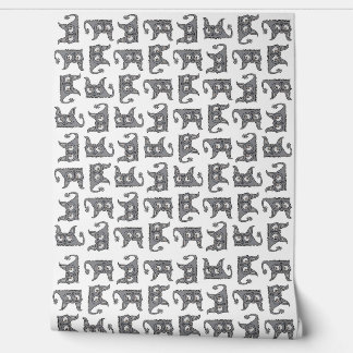 Alien muis hand getekende illustratie motief naadl behang