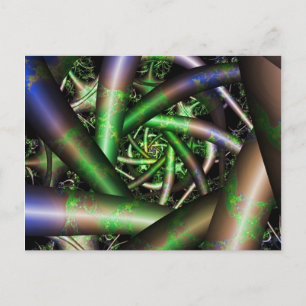 Alien   Multicolor Fractal Art Briefkaart