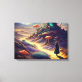 Alien Mushroom Planet Canvas Afdruk (Voorkant)