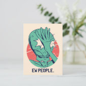 Alien New People Briefkaart (Staand voorkant)