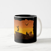 Alien of Human Kokopelli Two-Tone Coffee Mok (Voorkant rechts)