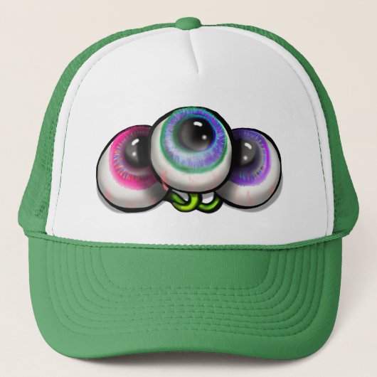 Alien Oogbollen Ruimtemonster Trucker Pet (Voorkant)
