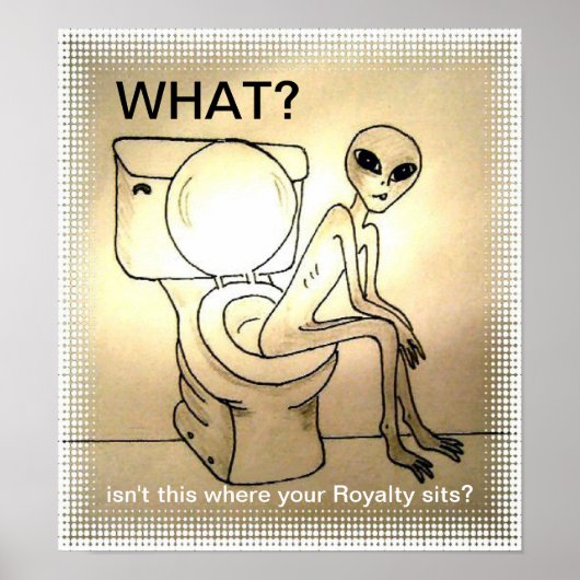 Alien op de troon poster (Voorkant)