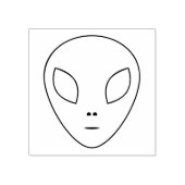 Alien Outline Rubber Stamp Rubberstempel (Afrduk)