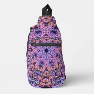 Alien Paarse Psychedelische Kaleidoscopische Manda Sling Bag