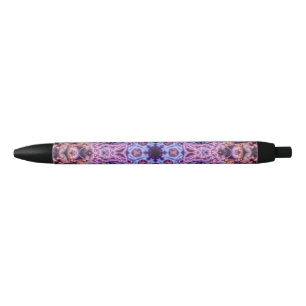 Alien Paarse Psychedelische Kaleidoscopische Manda Zwarte Inkt Pen