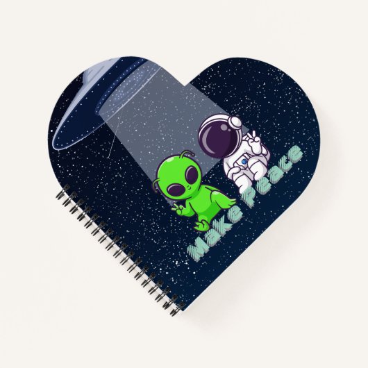 Alien & Paix terrestre sur un mini carnet (Devant)