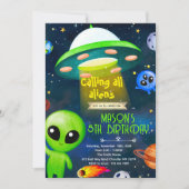 Alien party theme invitation (Devant)