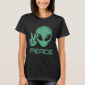 Alien Peace Hippie Ufo T-shirt (Voorkant)