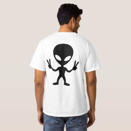 alien peace t-shirt (Achterkant volledig)