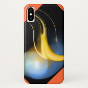 ALIEN PEARL blauw zwart geel iPhone X Hoesje