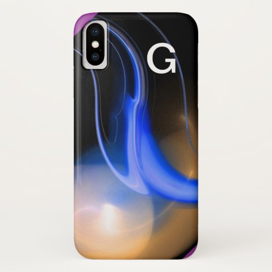 ALIEN PEARL Monogram Blue Paars Case-Mate iPhone Case (Achterkant)