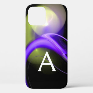 ALIEN PEARL MONOGRAM Paars Green Abstract iPhone 12 Hoesje