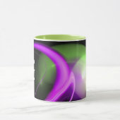 ALIEN PEARL Paars Green Black Fractals Mok (Midden)