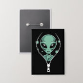 Alien Peeping Button (Voorkant / Achterkant)