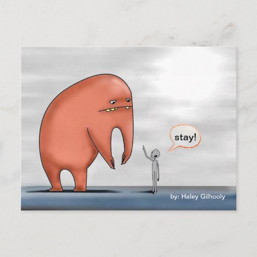 Alien & Pet Monster - Briefkaart (Voorkant)
