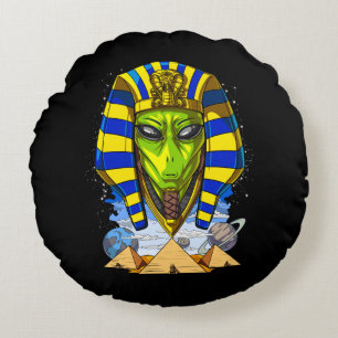 Alien Pharaoh Egypt Tutankhamun Ancient Annunaki Rond Kussen