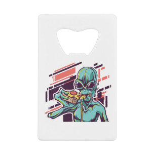 Alien Pizza Kredietkaart Flessenopener