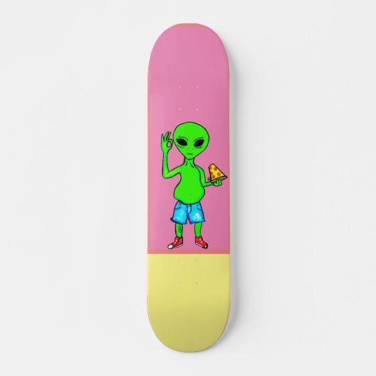 Alien Pizza van @TheAstroBoss Skateboard (Voorkant)