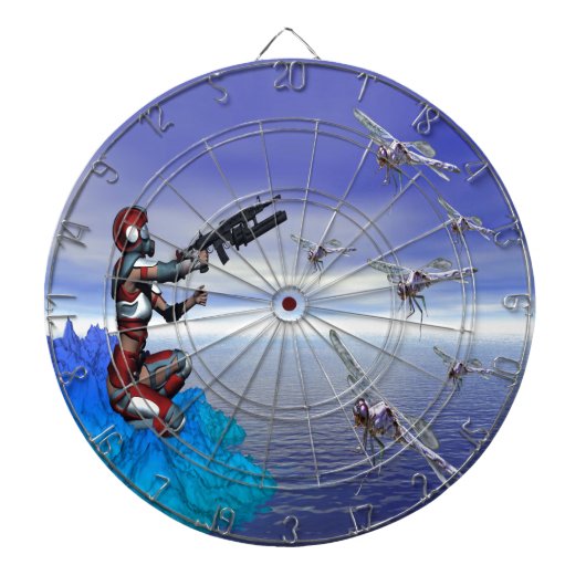 Alien Planeet Dartbord (Voorkant)