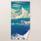 Alien Planet - 3D ed Computer Artwork. Rochers et (Serviette de bain)