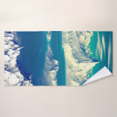 Alien Planet - 3D ed Computer Artwork. Rochers et (Serviette de bain)