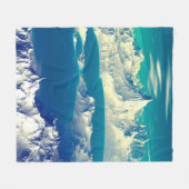Alien Planet - 3D ed Computer Artwork. Rocks en s Fleece Deken (Voorkant (Horizontaal))