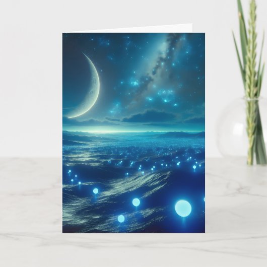 Alien Planet en Alien LifeForms in het blauw Kaart (Voorkant)