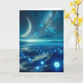 Alien Planet en Alien LifeForms in het blauw Kaart (Gele Bloem)