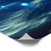 Alien Planet en Alien LifeForms in het blauw Poster (Hoek)