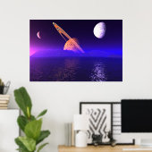 Alien Planetscape Poster (Thuiskantoor)