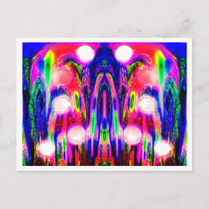 Alien plant life art briefkaart