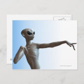 Alien Pointing Briefkaart (Voorkant / Achterkant)