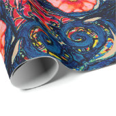 Alien Poppy Pattern Cadeaupapier (Rol Hoek)