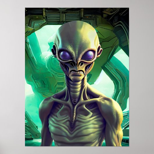 Alien - Poster des petits hommes verts 12 x 16 (Devant)