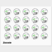 Alien Programming Dictatorship Of LISP Ronde Sticker (Vel)