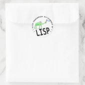 Alien Programming Dictatorship Of LISP Ronde Sticker (Tas)