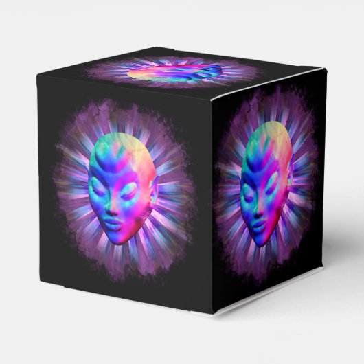Alien Psychedelische Meditatie Bedankdoosjes (Achterkant)
