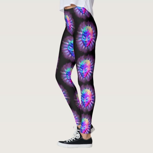Alien Psychedelische Meditatie Leggings (Links)