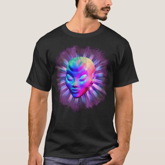 Alien Psychedelische Meditatie T-shirt (Voorkant)