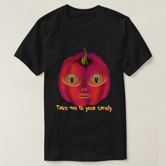 Alien Pumpkin Halloween T-shirt (Design voorkant)